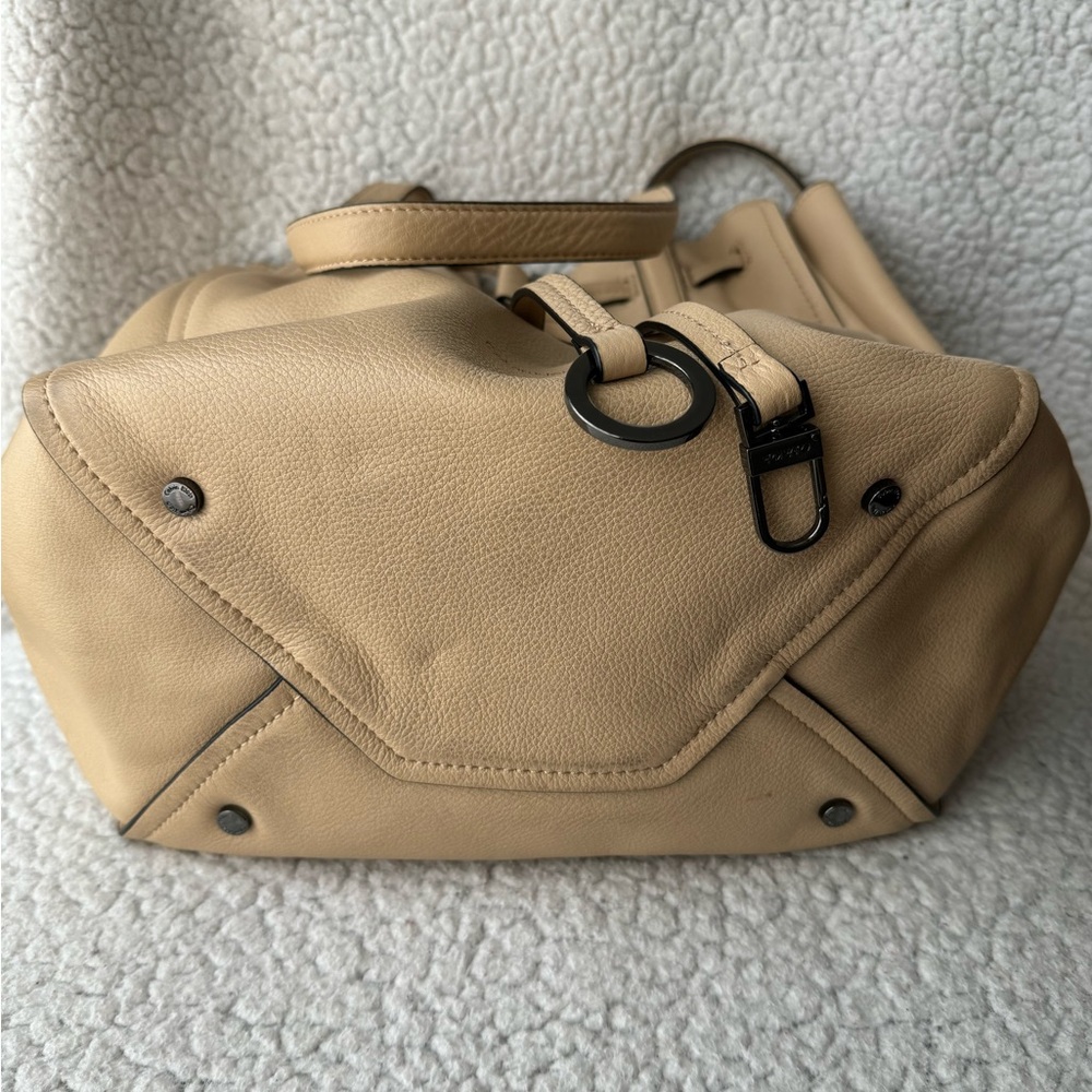 Calvin Klein Rudy Nude Pebble Leather Bucket Tote - Picture 6 of 11